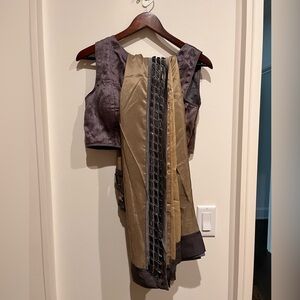 Elegant Metallic Crop Top